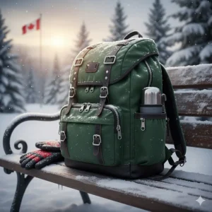 Heavy-duty school backpack under $40 designed for Canadian winters with weather-resistant material and reinforced straps.