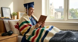 Colorful English and French alphabet flashcards shown as a thoughtful back-to-school gift to support Canadian bilingual education.