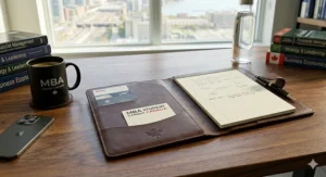 A durable insulated travel mug for coffee, essential for Canadian MBA students commuting to winter evening classes.