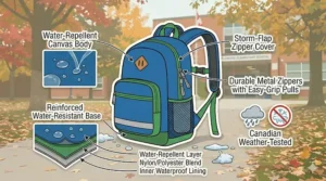 An infographic explaining that a backpack for Grade 2 students should weigh no more than 10 to 15 percent of their body weight.