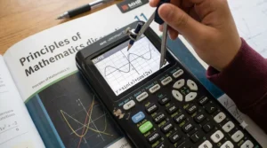 A graphing calculator displaying advanced geometric shapes and functions.