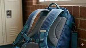Ergonomic shoulder straps on gym bag for middle school students | Bretelles ergonomiques sur sac de sport pour élèves du secondaire