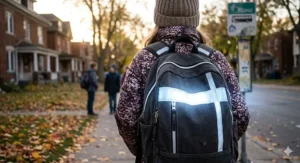 Lightweight and sturdy school backpack designed for the needs of grade 8 students.