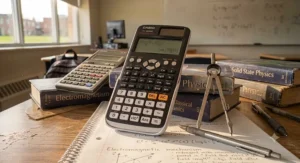 Infographic showing differences between scientific and graphing calculators.