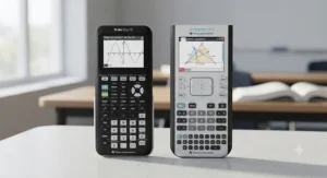Size comparison of TI-84 and TI-Nspire models