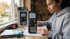 Bilingual English and French packaging for a top-rated graphing calculator under $150 CAD designed for Canadian students.