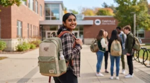 Sustainable, eco-friendly school bag options for environmentally conscious Canadian students.