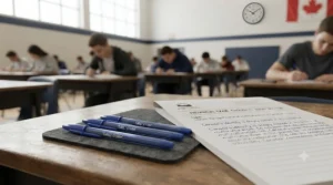 Reliable pens required for writing high school final exams and essays.
