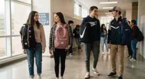 Trendy backpack designs showcasing the aesthetic difference between Nike and Herschel for the school year.