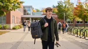 Lightweight and spacious bookbag ideal for daily commutes to Canadian high schools.