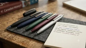 Smooth-flowing gel pens ideal for long high school essay writing sessions.