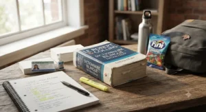 Essential back-to-school supplies for Quebec college students including a reliable French-English dictionary.