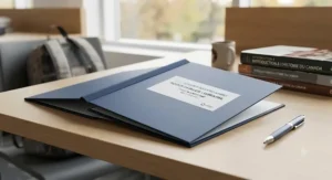 A sleek, minimalist presentation folder designed for CEGEP oral exams and professional academic projects