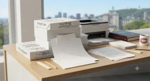 High-grade archival paper stacks suited for professional thesis printing and university submissions.
