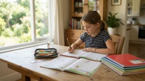 Home learning setup using Hilroy exercise books bulk pack deals in Victoria